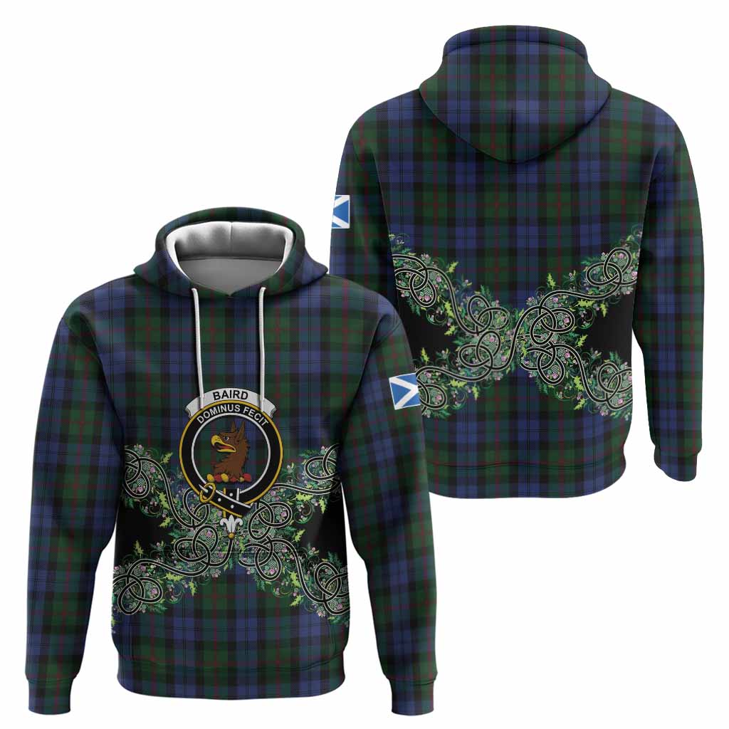 Baird Tartan Hoodie Thistle Scottish Spirit
