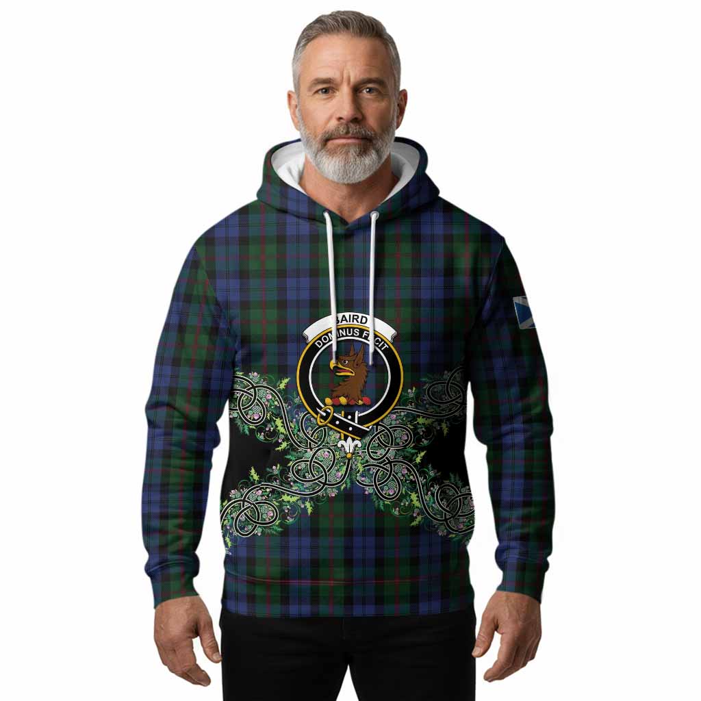 Baird Tartan Hoodie Thistle Scottish Spirit