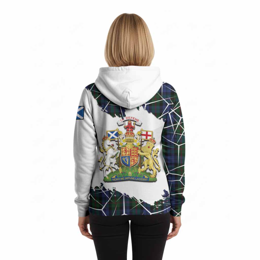Baird Tartan Hoodie with Family Crest and Lion Rampant Grunge Style