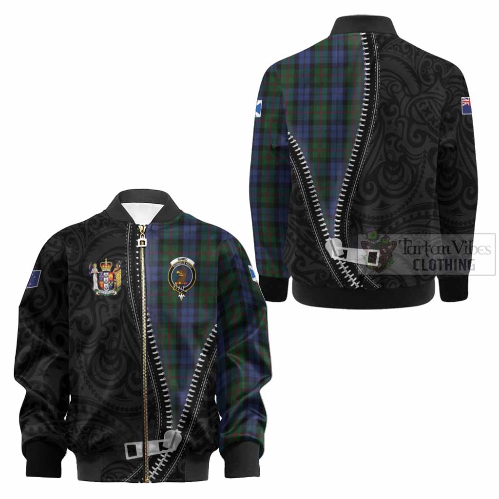Baird Tartan Kid Bomber Jacket New Zealand Pattern Unique Zipper Stylized
