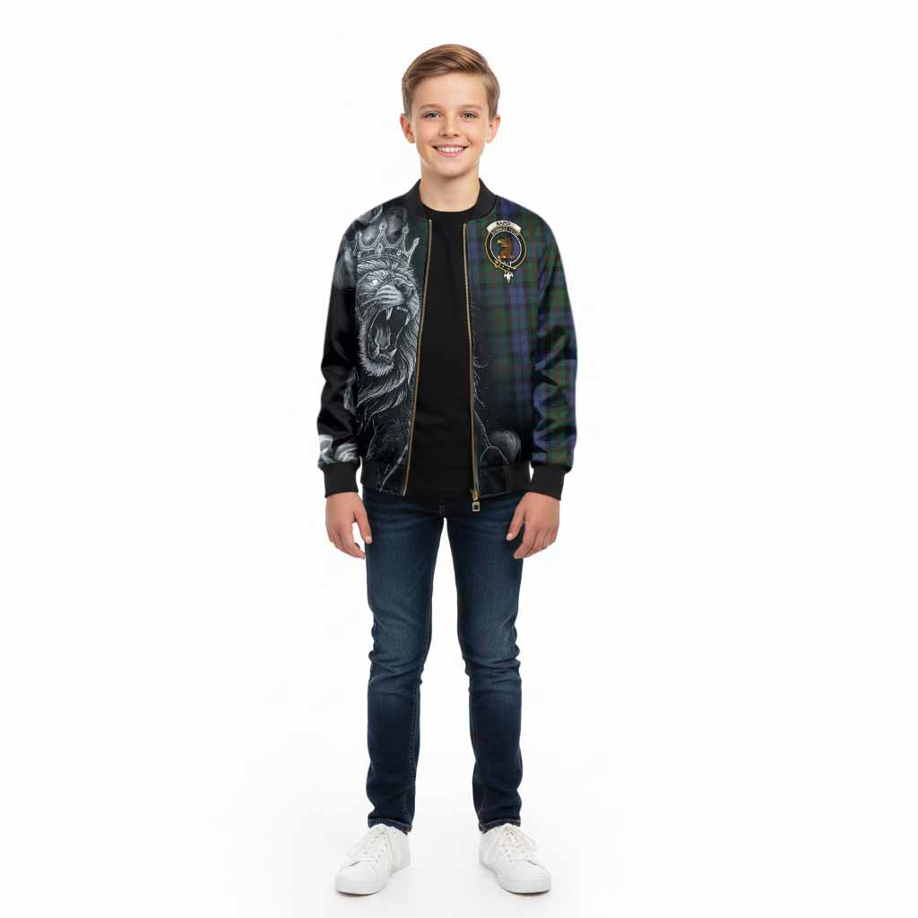 Baird Tartan Kid Bomber Jacket Roaring Lion Heritage
