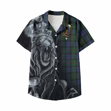 Baird Tartan Kid Hawaiian Shirt Roaring Lion Heritage
