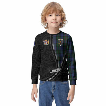 Baird Tartan Kid Knitted Sweatshirt New Zealand Pattern Unique Zipper Stylized