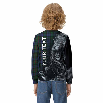 Baird Tartan Kid Knitted Sweatshirt Roaring Lion Heritage