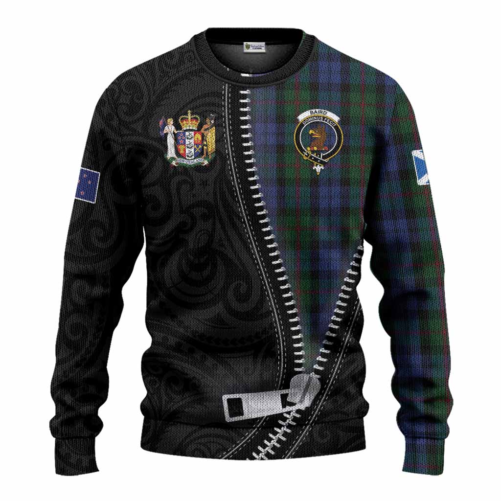 Baird Tartan Knitted Sweater New Zealand Pattern Unique Zipper Stylized