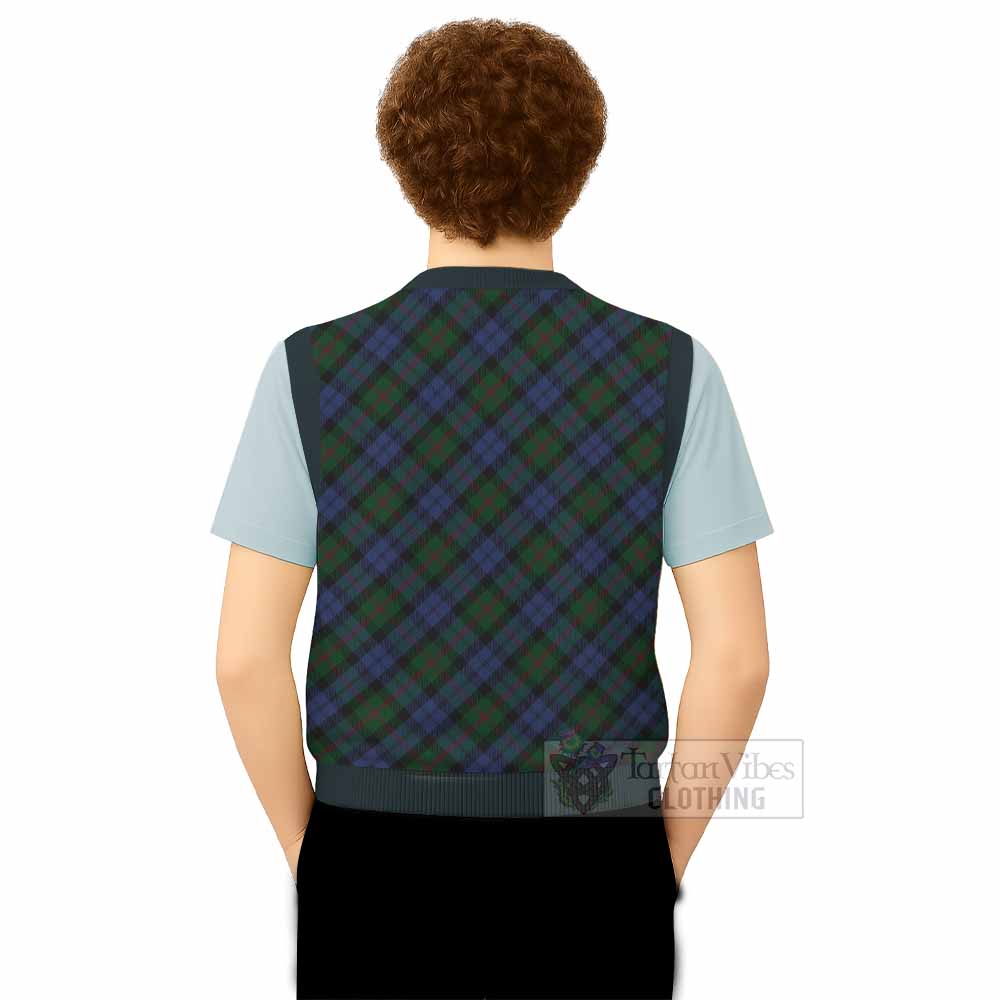 Baird Tartan  Knitted V-Neck Vest Cross Style