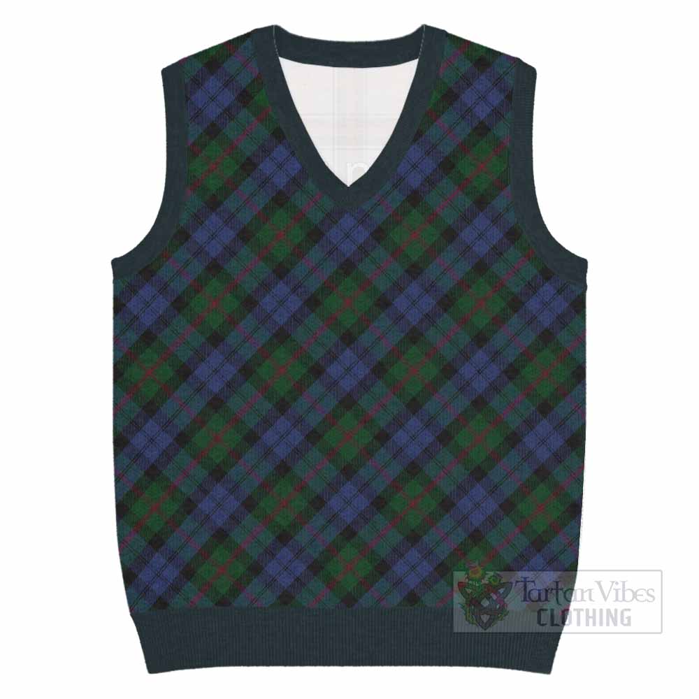 Baird Tartan  Knitted V-Neck Vest Cross Style