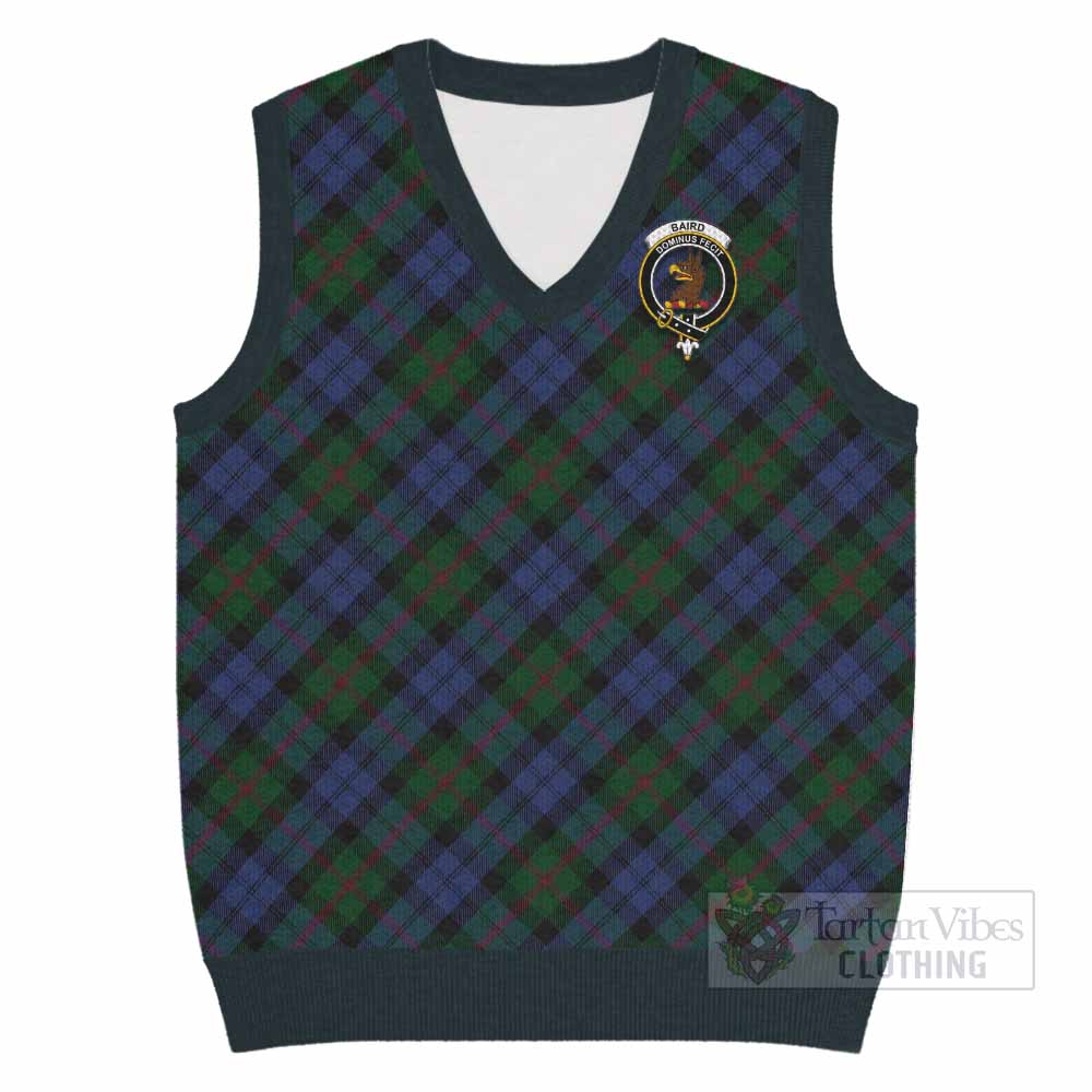 Balfour Tartan Knitted V-Neck Vest with Family Crest Cross Style