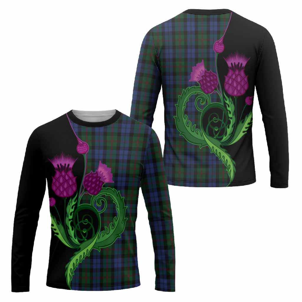 Baird Tartan Long Sleeve T-Shirt Traditional Scottish Thistle