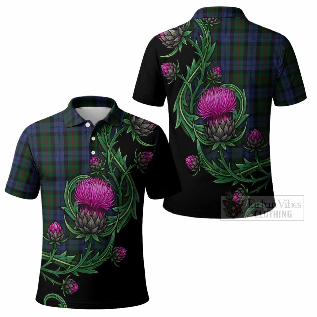 Baird Tartan Polo Shirt Resilient Scottish Thistle