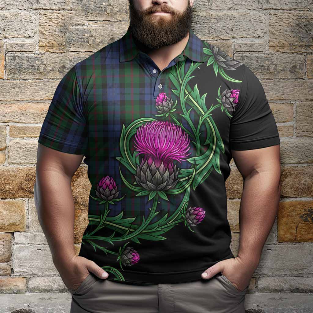 Baird Tartan Polo Shirt Resilient Scottish Thistle