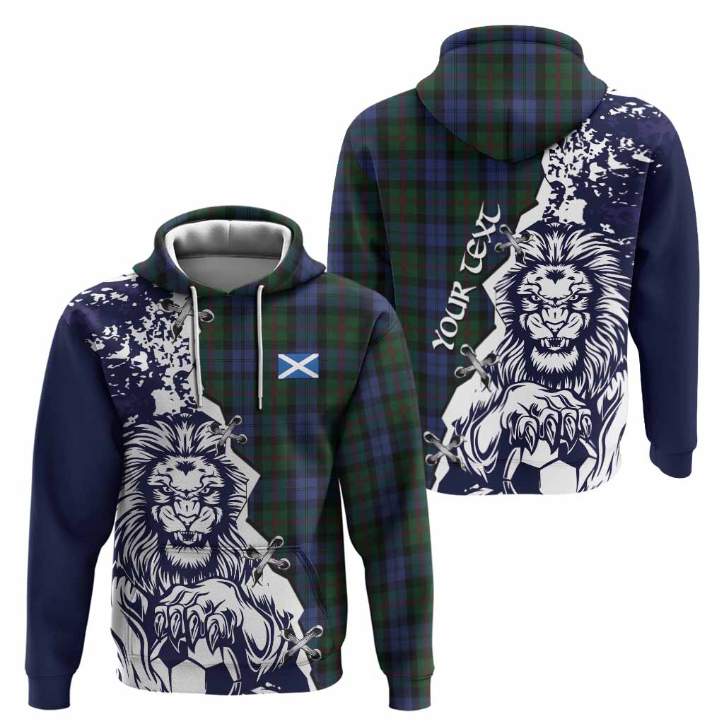 Baird Tartan Scottish Hoodie Angry Lion With Soccer Ball Style