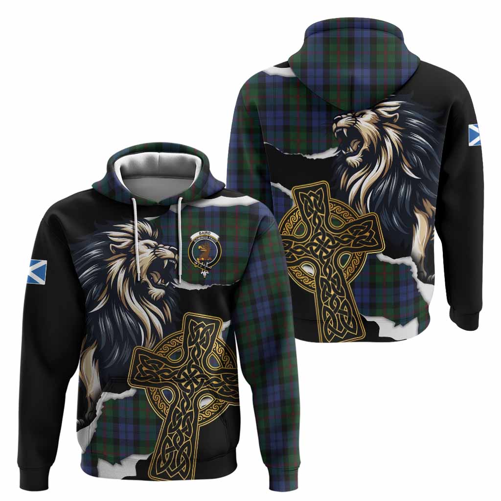 Baird Tartan Scottish Hoodie Lion Celtic Heritage