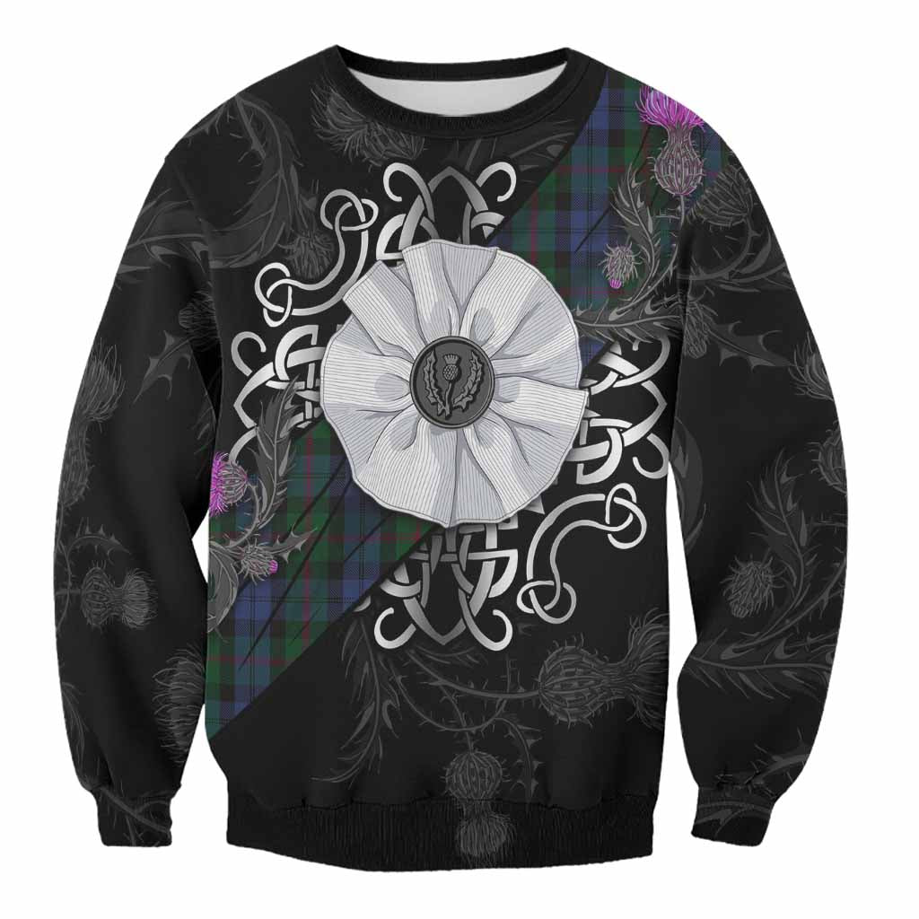 Baird Tartan Sweatshirt Jacobite White Rose Unisex - Tartan Vibes Clothing