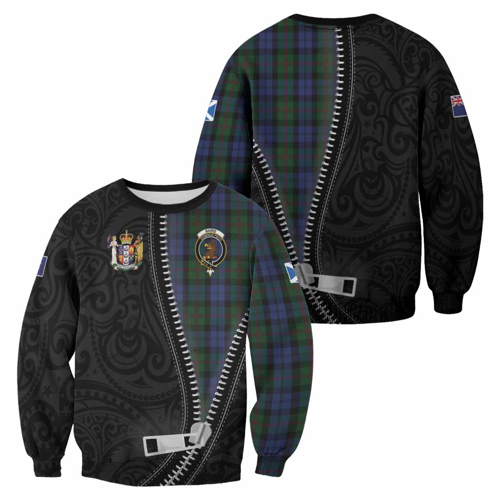 Baird Tartan Sweatshirt New Zealand Pattern Unique Zipper Stylized