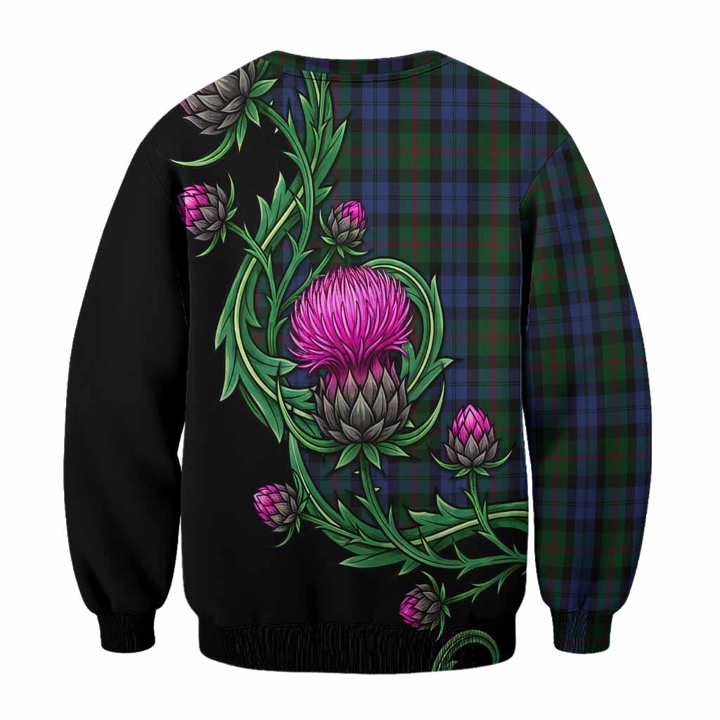 Baird Tartan Sweatshirt Resilient Scottish Thistle - Tartan Vibes Clothing