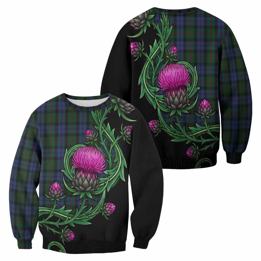 Baird Tartan Sweatshirt Resilient Scottish Thistle - Tartan Vibes Clothing