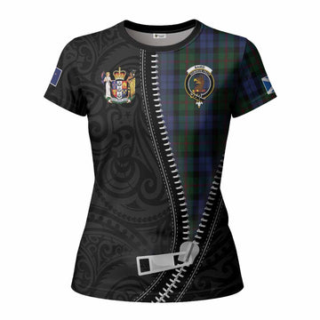 Baird Tartan Women T shirt New Zealand Pattern Unique Zipper Stylized