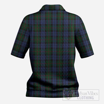 Baird Tartan Women’s Polo Sweater Top with Family Crest