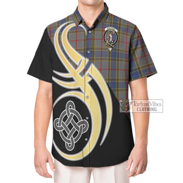 Balfour Tartan Hawaiian Shirt with Family Crest and Celtic Symbol Style