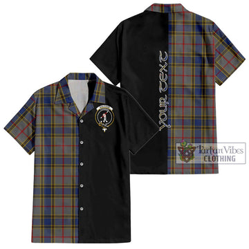 Balfour Tartan Hawaiian Shirt with Family Crest and Half Of Me Style