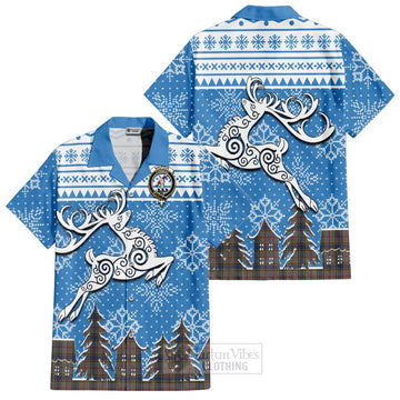 Balfour Clan Christmas Hawaiian Shirt Celtic Reindeer Style