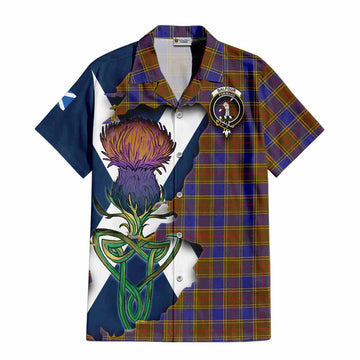 Balfour Tartan Family Crest Hawaiian Shirt Scottish Thistle Celtic Inspired
