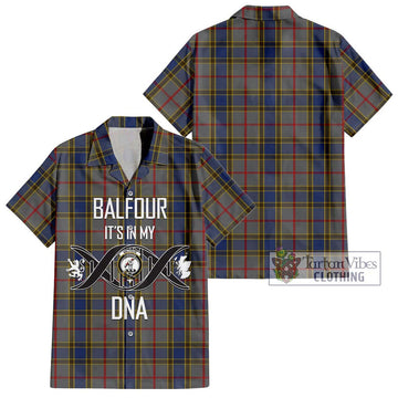 Balfour Tartan Hawaiian Shirt with Family Crest DNA In Me Style