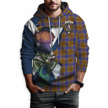 Balfour Tartan Family Crest Hoodie Scottish Thistle Celtic Inspired