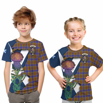 Balfour Tartan Family Crest Kid T-Shirt Scottish Thistle Celtic Inspired