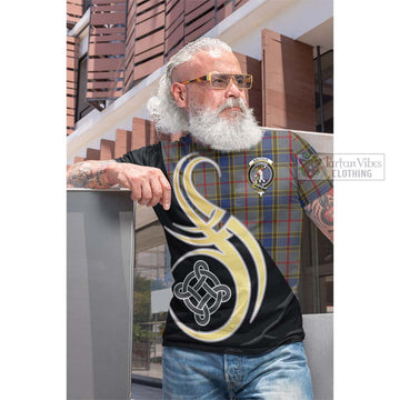 Tartan Vibes Clothing Balfour Tartan Cotton T-shirt with Family Crest and Celtic Symbol Style