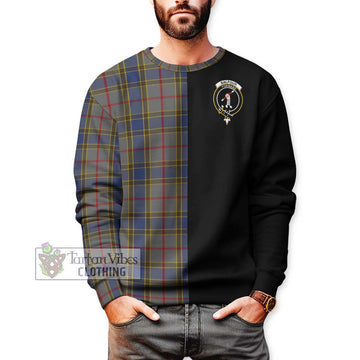 Balfour Tartan Sweatshirt with Family Crest and Half Of Me Style Unisex - Tartanvibesclothing Shop