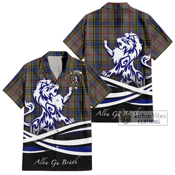Balfour Tartan Hawaiian Shirt with Alba Gu Brath Regal Lion Emblem