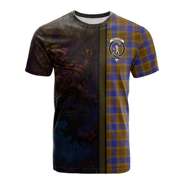 Balfour Tartan Family Crest Cotton T-shirt Alba Gu Brath Be Brave Lion Ancient Style
