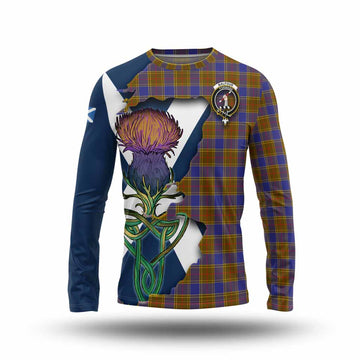 Balfour Tartan Family Crest Long Sleeve T-Shirt Scottish Thistle Celtic Inspired