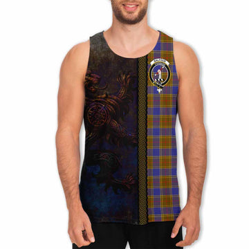 Balfour Tartan Family Crest Men's Tank Top Alba Gu Brath Be Brave Lion Ancient Style