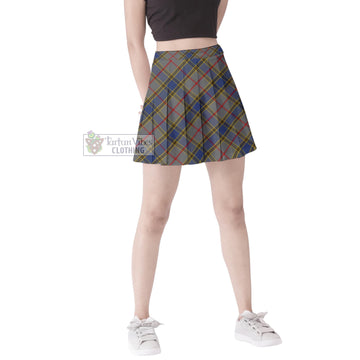 Balfour Tartan Women's Plated Mini Skirt Cross Style