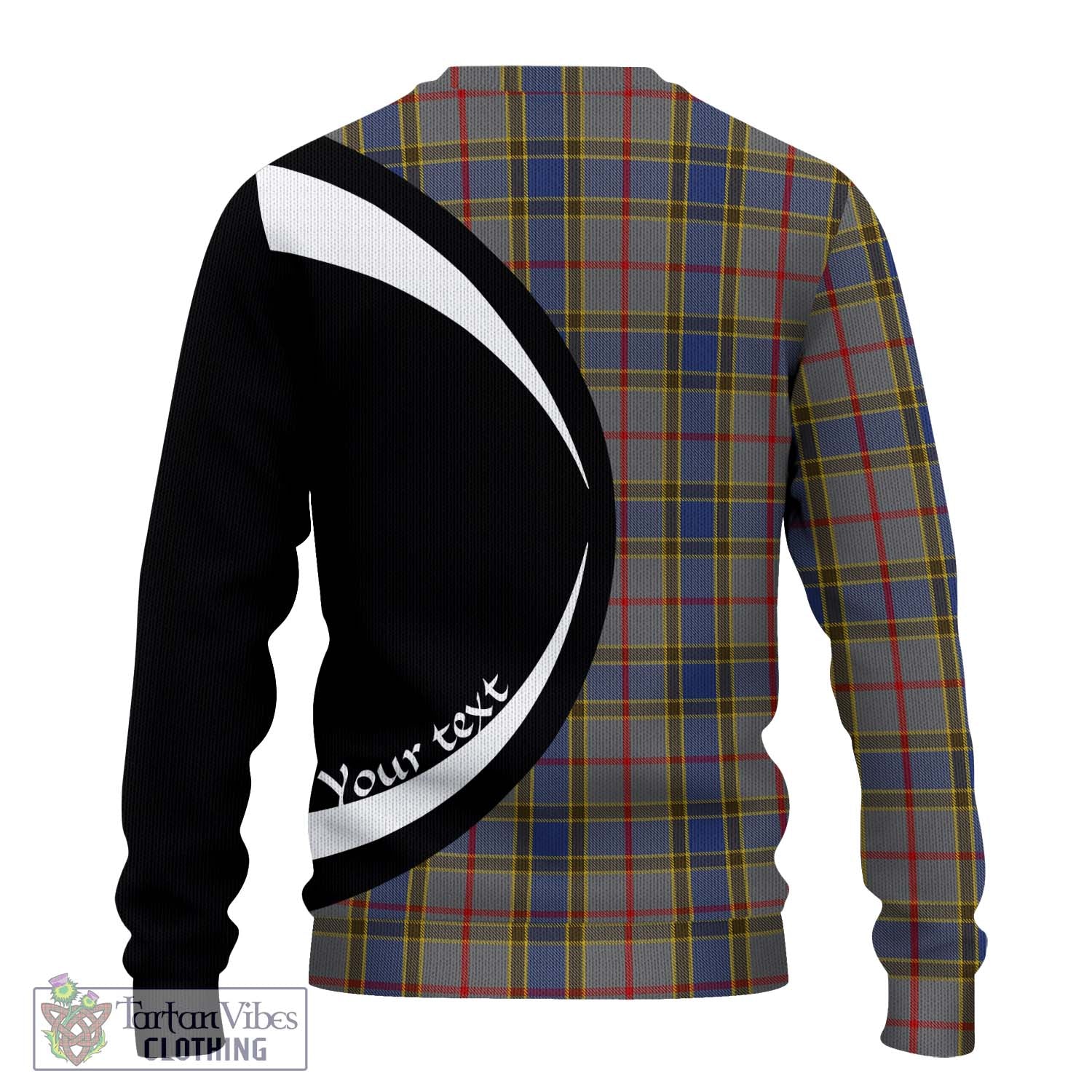 Balfour Tartan Ugly Sweater with Family Crest Circle Style - Tartan Vibes Clothing