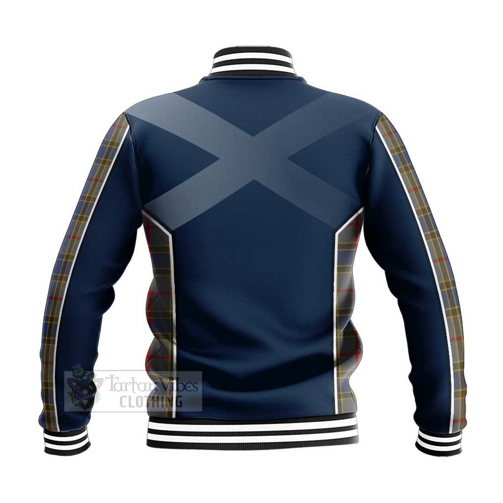 Balfour Tartan Baseball Jacket with Family Crest and Scottish Thistle Vibes Sport Style - Tartan Vibes Clothing
