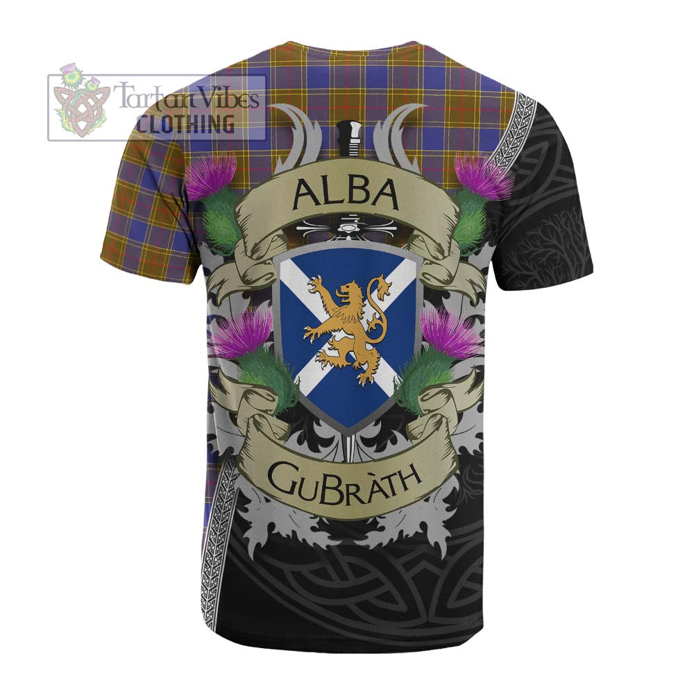 Tartan Vibes Clothing Balfour Tartan Family Crest Cotton T-shirt Lion Rampant Royal Thistle Shield Celtic Inspired
