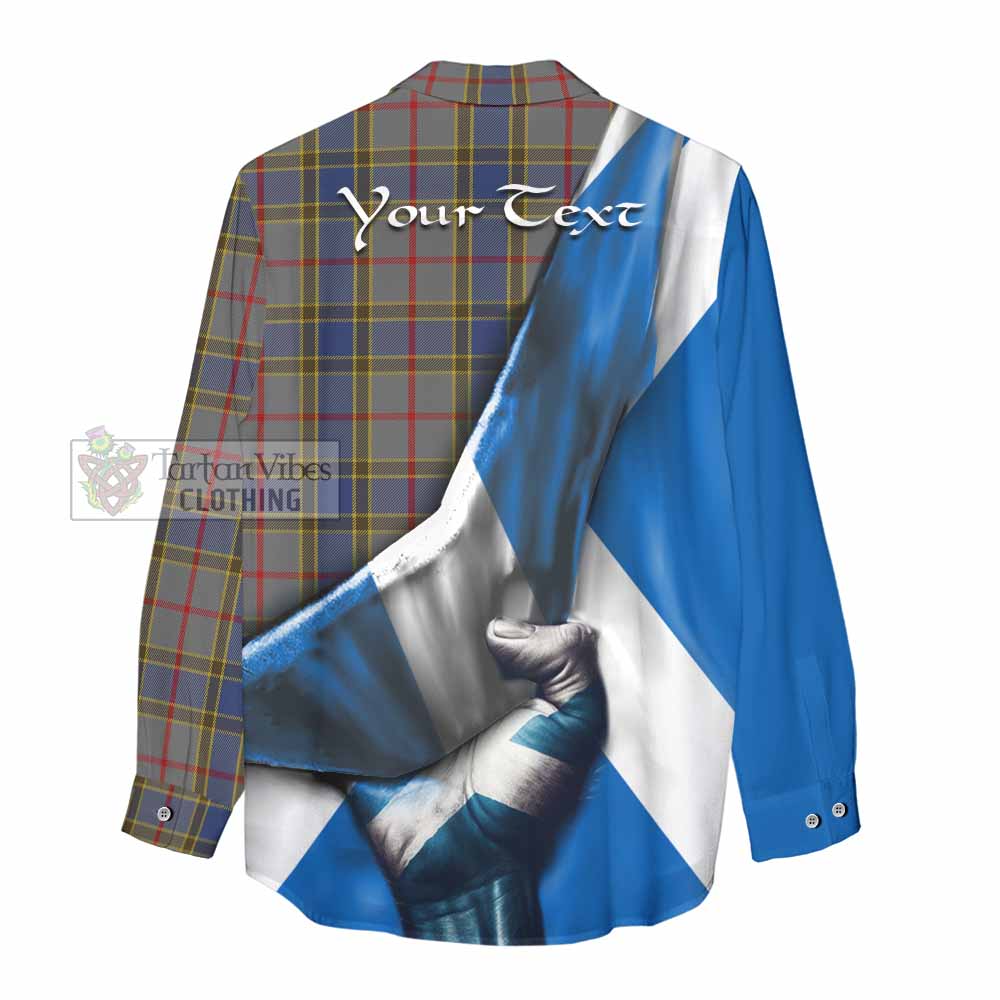 Tartan Vibes Clothing Balfour Tartan Women's Casual Shirt with Family Crest Scotland Patriotic Style