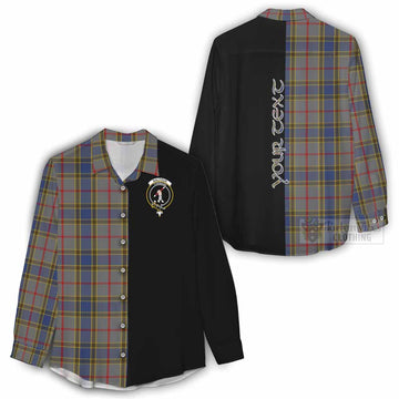 Balfour Tartan Women's Casual Shirt with Family Crest and Half Of Me Style