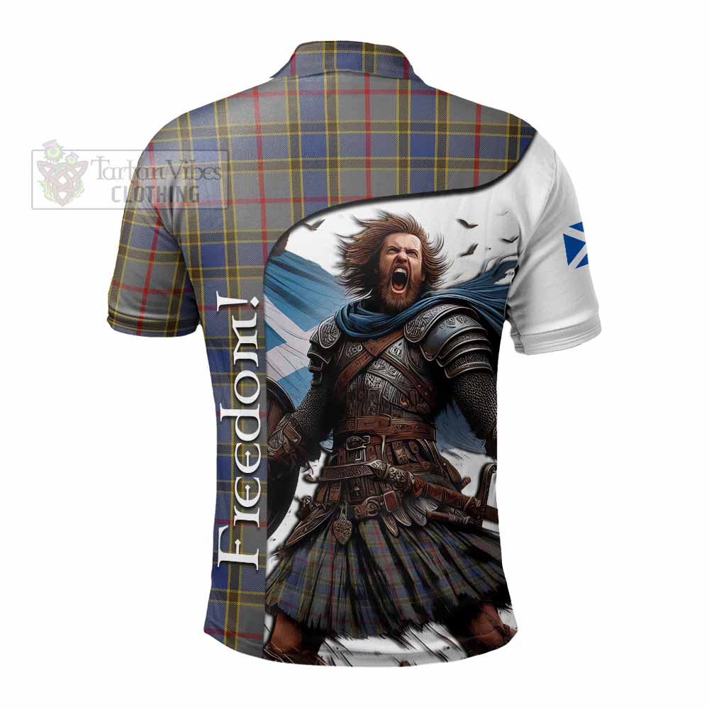 Tartan Vibes Clothing Balfour Crest Tartan Polo Shirt Inspired by the Freedom of Scottish Warrior
