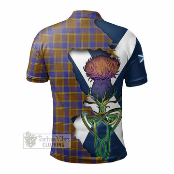 Balfour Tartan Family Crest Polo Shirt Scottish Thistle Celtic Inspired