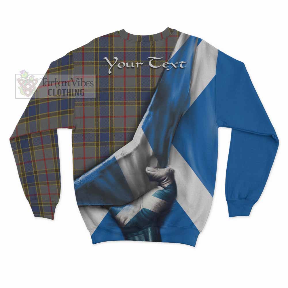 Tartan Vibes Clothing Balfour Tartan Sweatshirt with Family Crest Scotland Patriotic Style