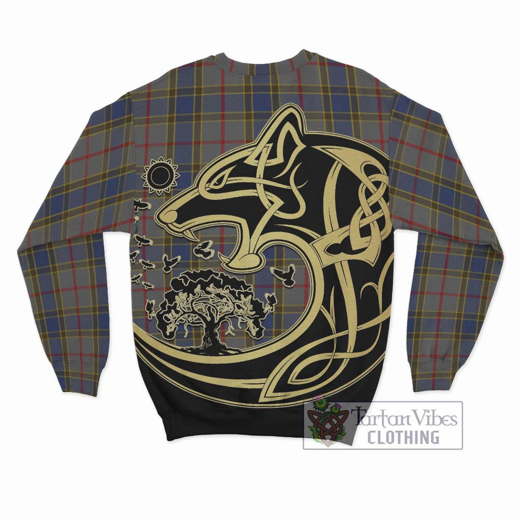 Balfour Tartan Sweatshirt with Family Crest Celtic Wolf Style - Tartan Vibes Clothing