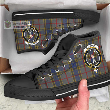 Balfour Tartan High Top Shoes with Family Crest