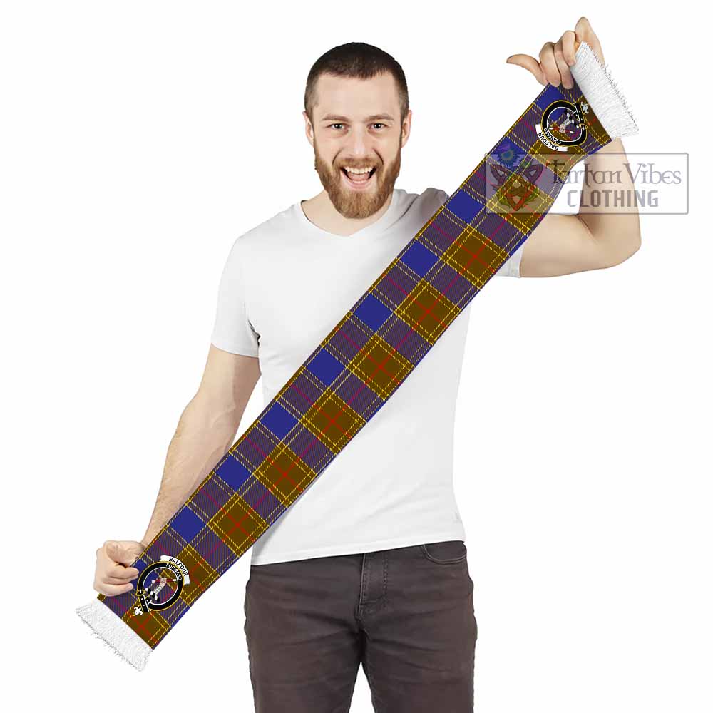 Tartan Vibes Clothing Balfour Tartan Ruffneck Scarf with Family Crest