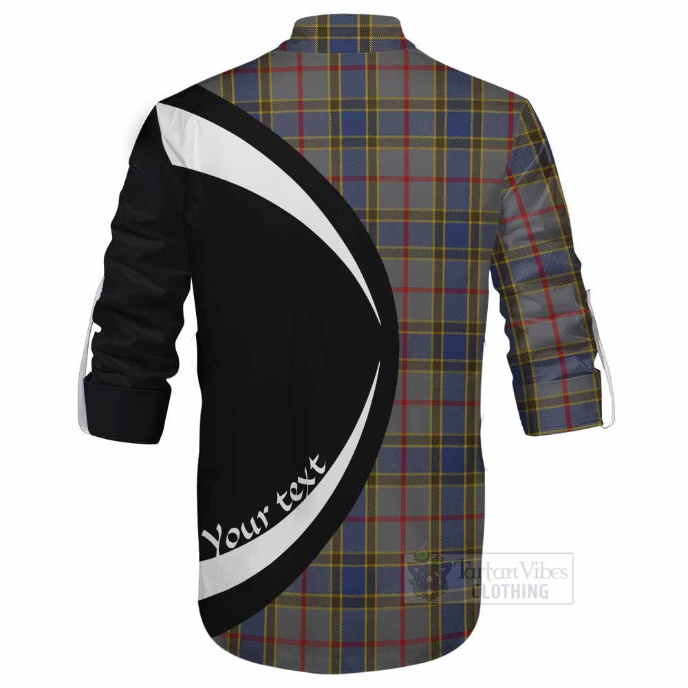 Tartan Vibes Clothing Balfour Tartan Ghillie Kilt Shirt with Family Crest Circle Style