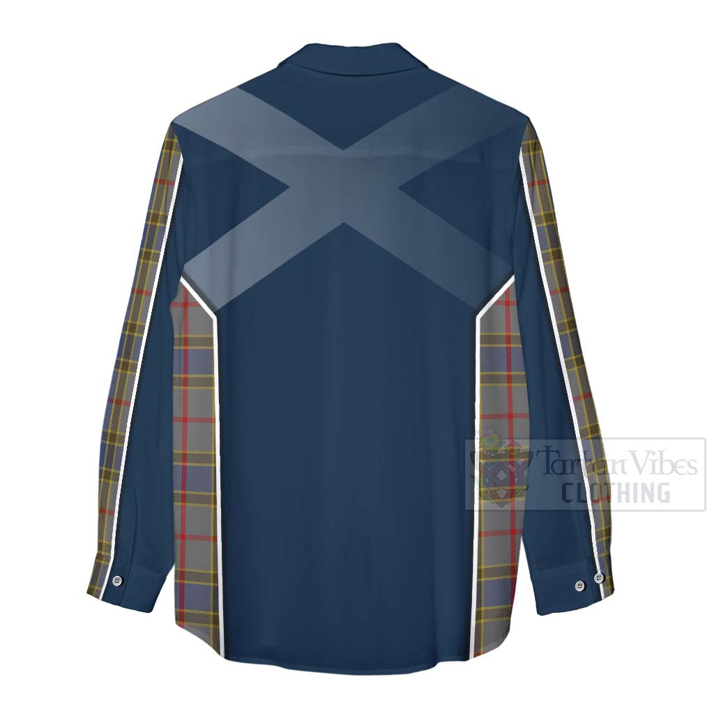 Tartan Vibes Clothing Balfour Tartan Women's Casual Shirt with Family Crest and Scottish Thistle Vibes Sport Style